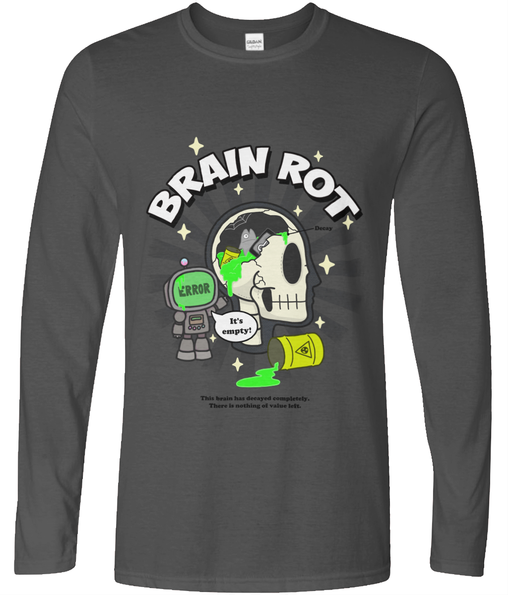 Brain Rot Long Sleeve Graphic Tee