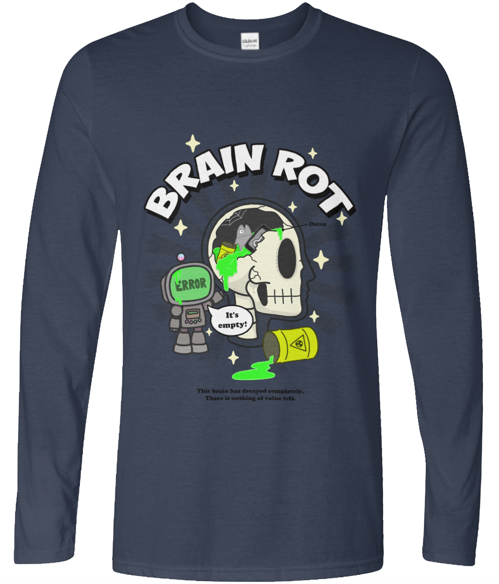 Brain Rot Long Sleeve Graphic Tee