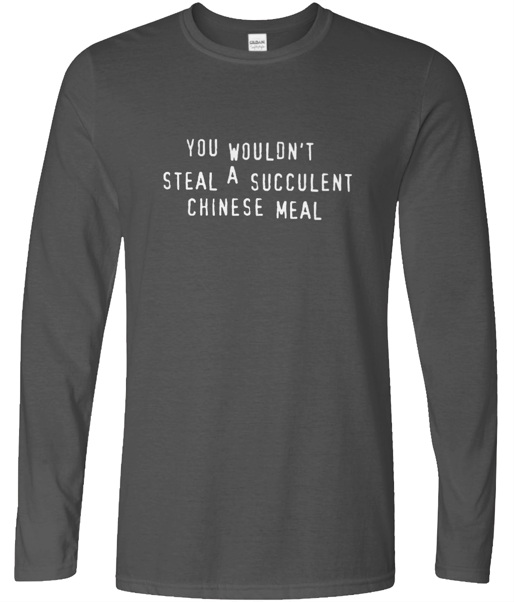 Chinese Meal Long Sleeve Text Tee