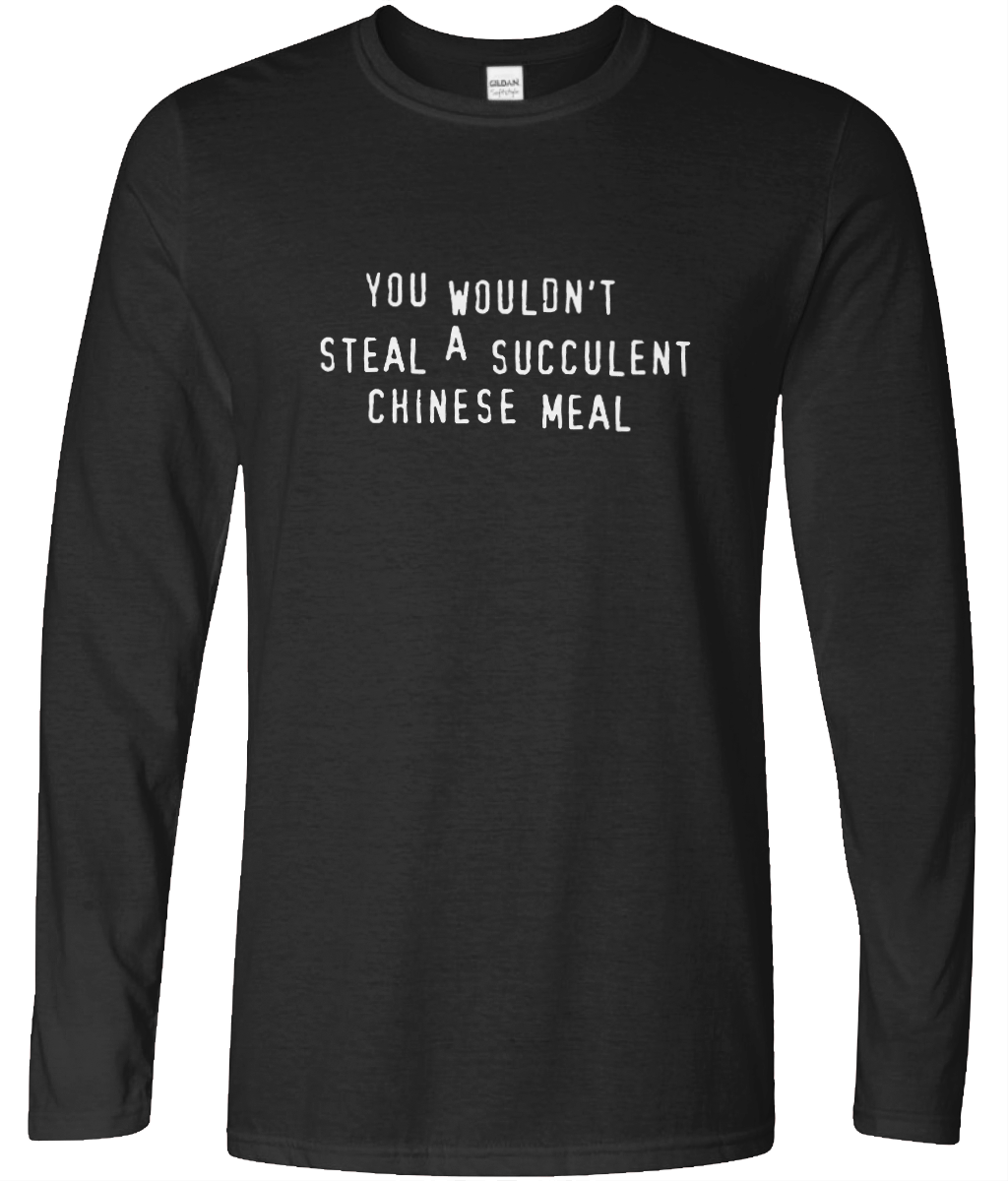 Chinese Meal Long Sleeve Text Tee