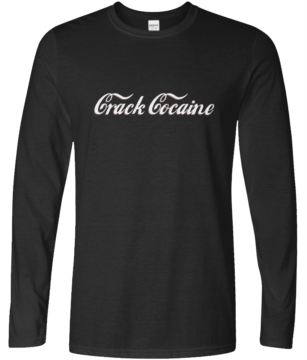 Crack Long Sleeve Text Tee