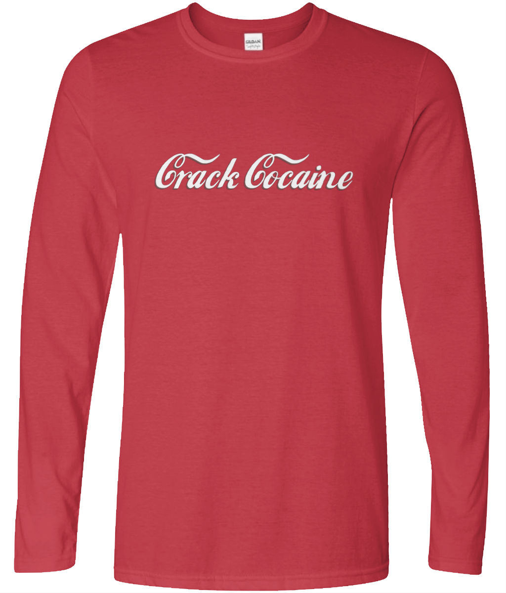 Crack Long Sleeve Text Tee