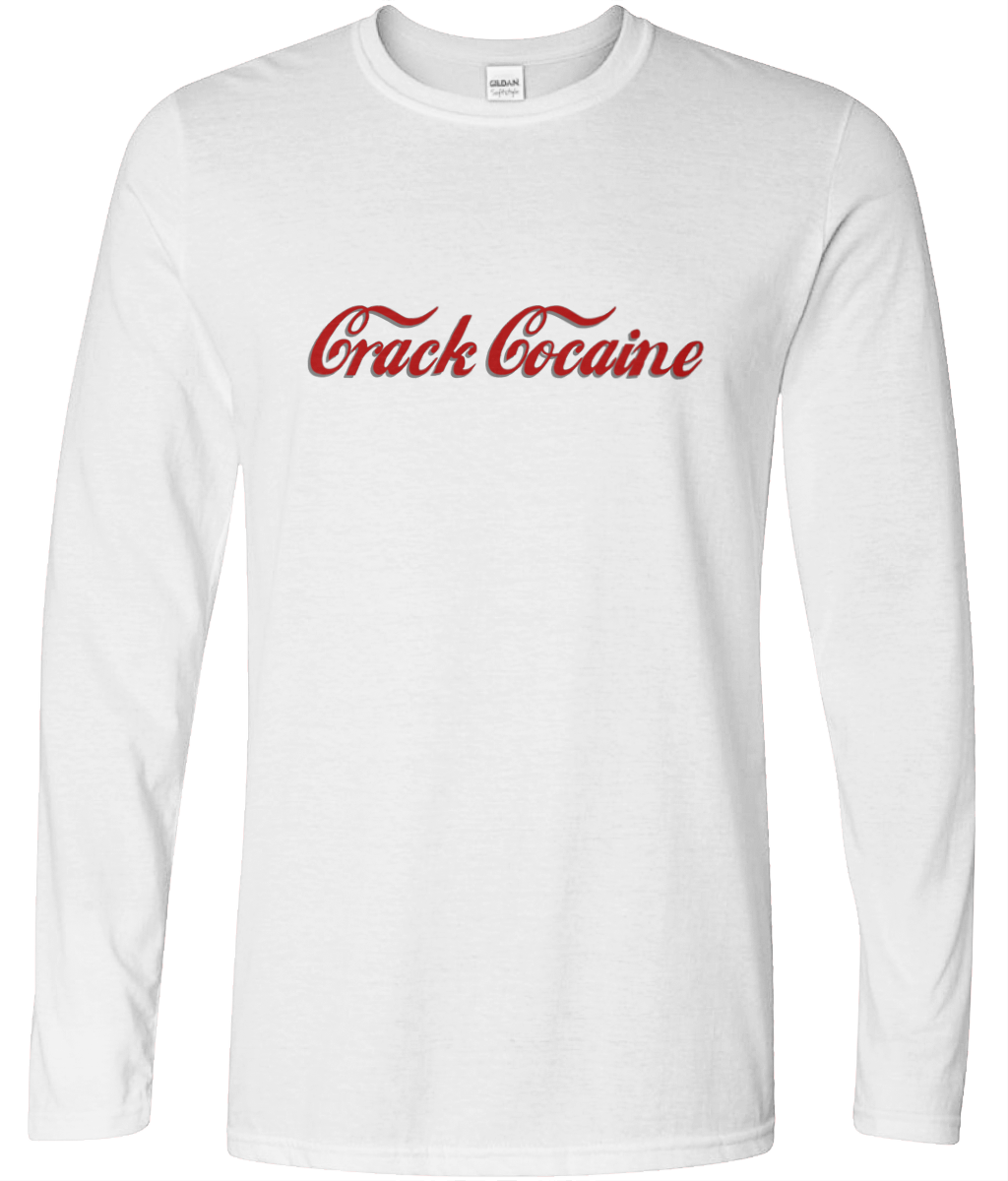 Crack Long Sleeve Text Tee