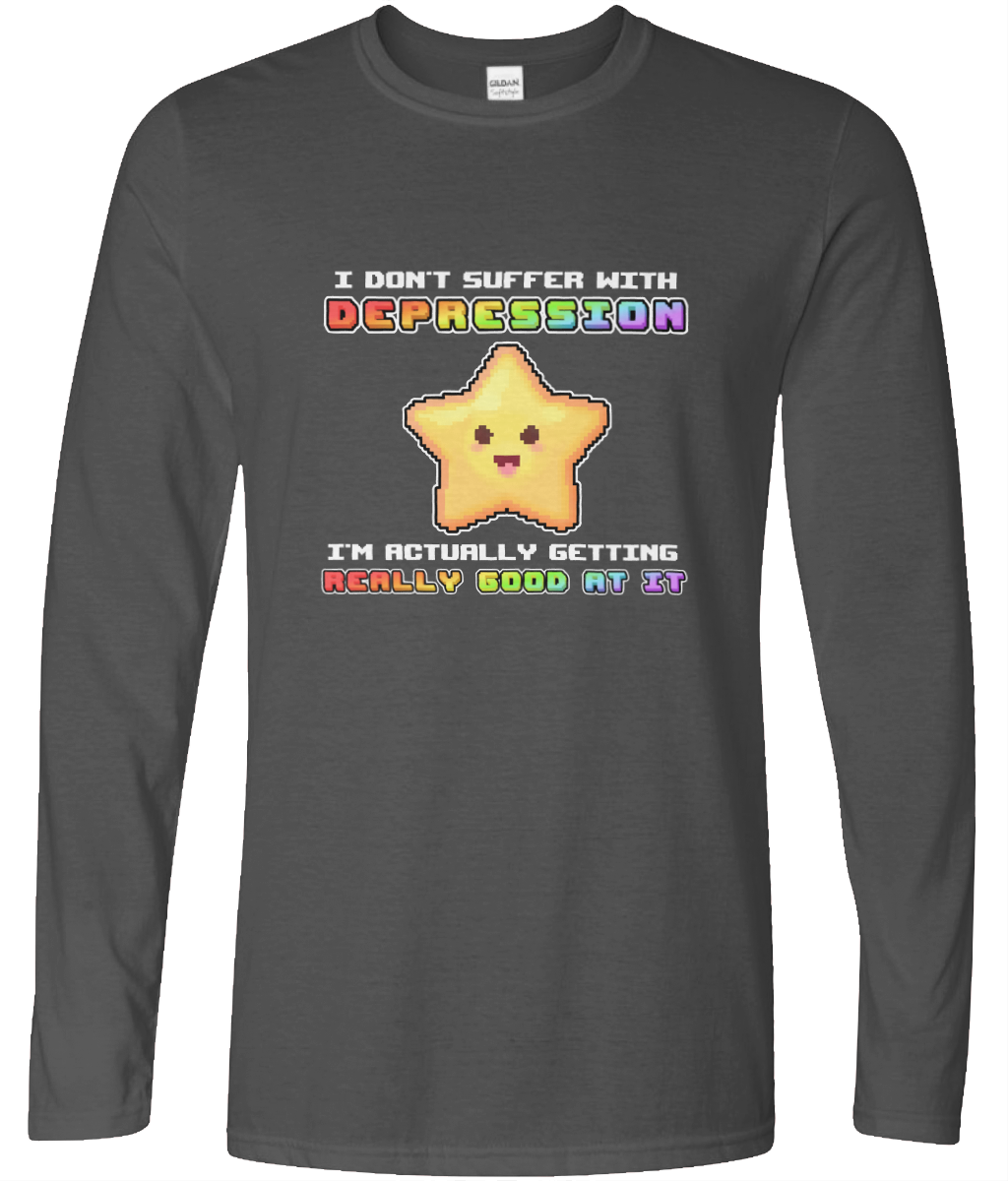 I Don't Suffer Depression Long Sleeve Graphic Tee