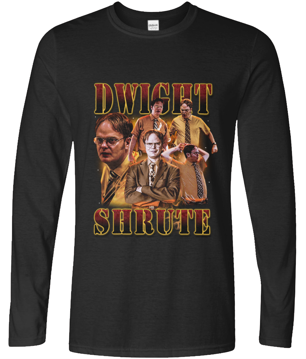 Office Worker Long Sleeve 90's Montage Tee (Orange)