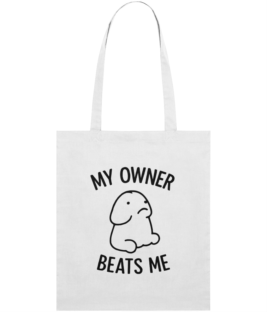 My Owner Beats Me Graphic Tote Bag