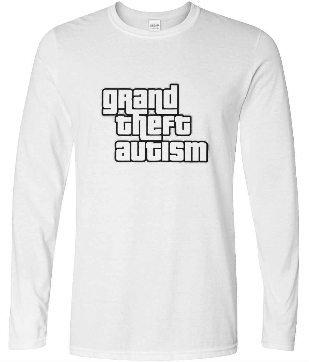 Grand Theft Autism Long Sleeve Text Tee