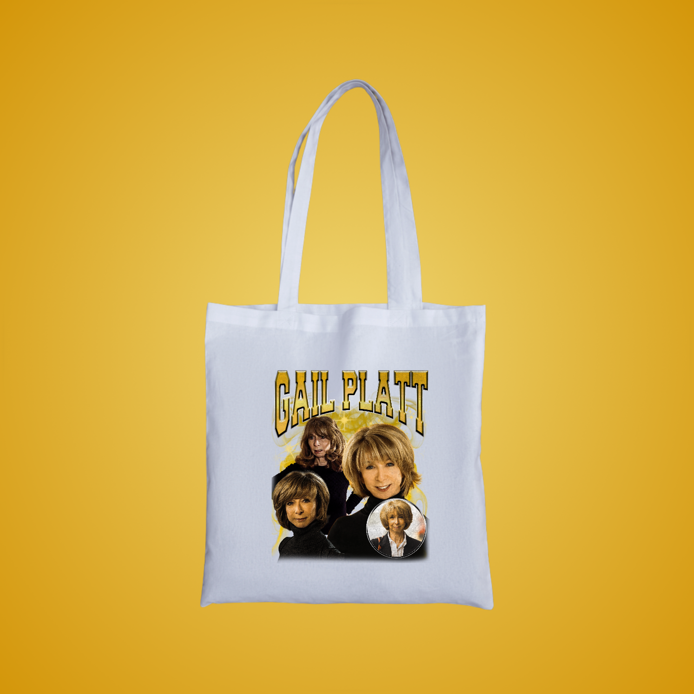 Divorced, Beheaded and Died 90's Montage Tote Bag (Yellow)