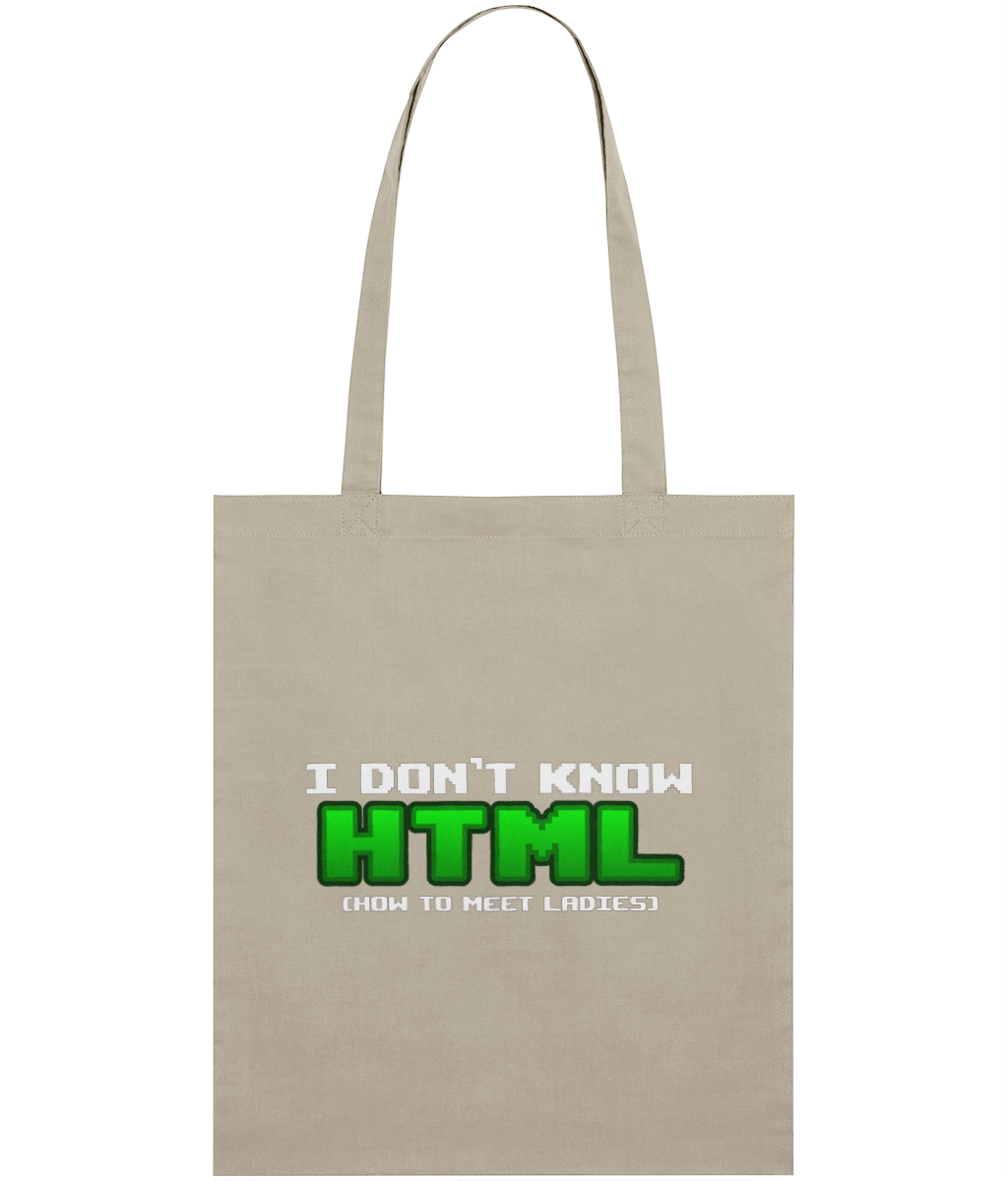 I Don't Know HTML Text Tote Bag
