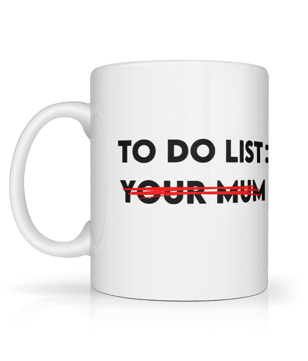 To Do List Graphic Mug