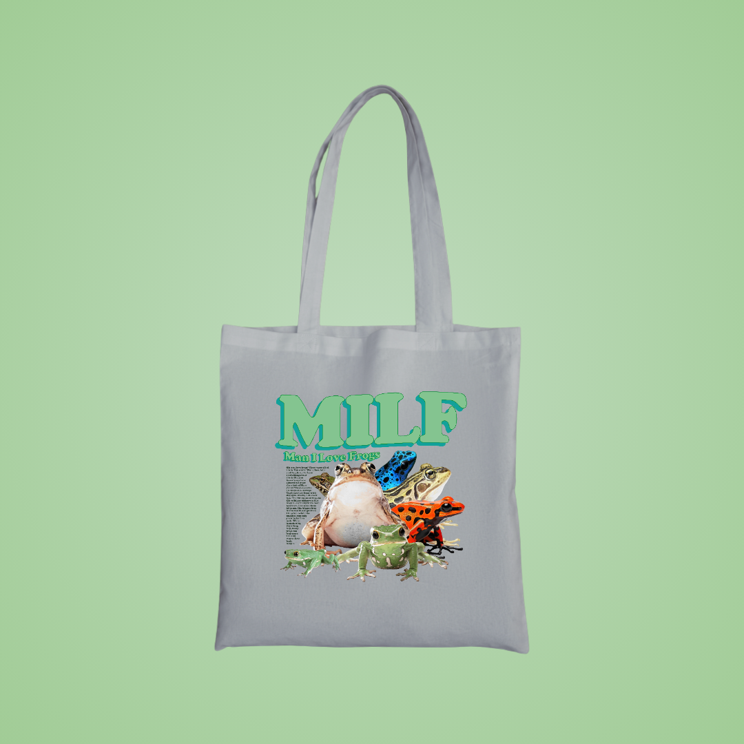 Man I Love Frogs Graphic Tote Bag