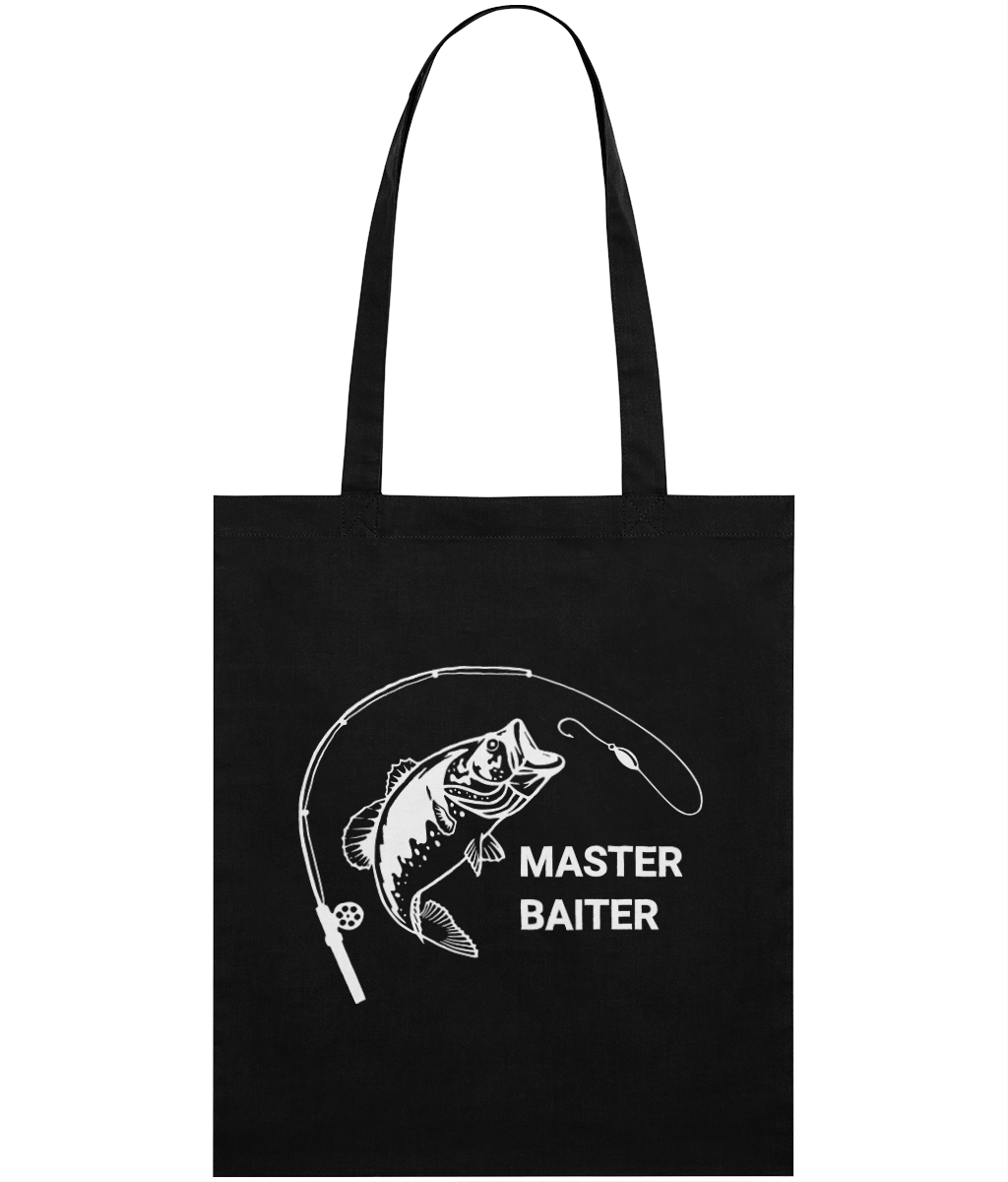 Master Baiter 🐟 Text Tote Bag