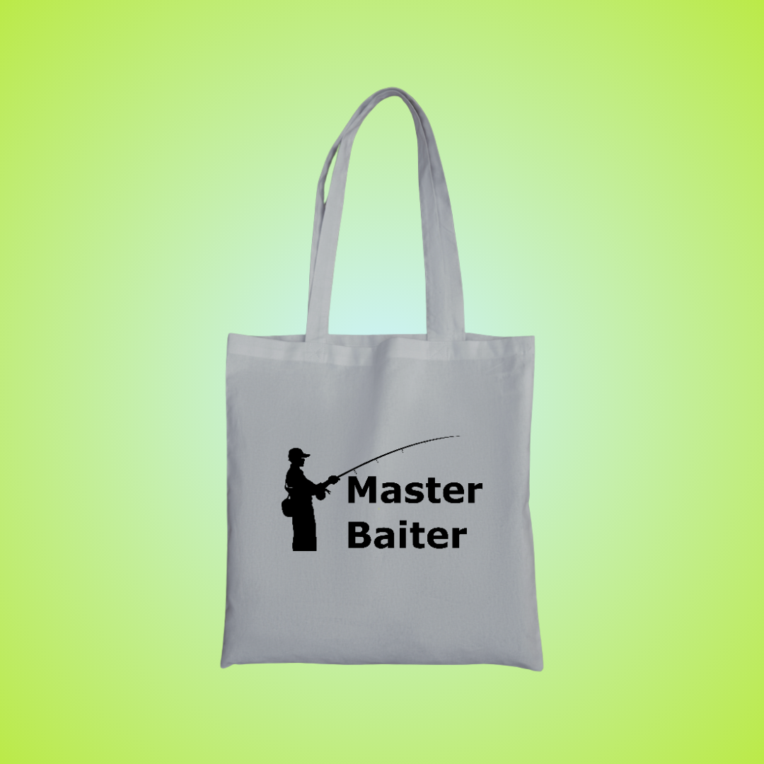 Master Baiter 🧍♂️ Text Tote Bag