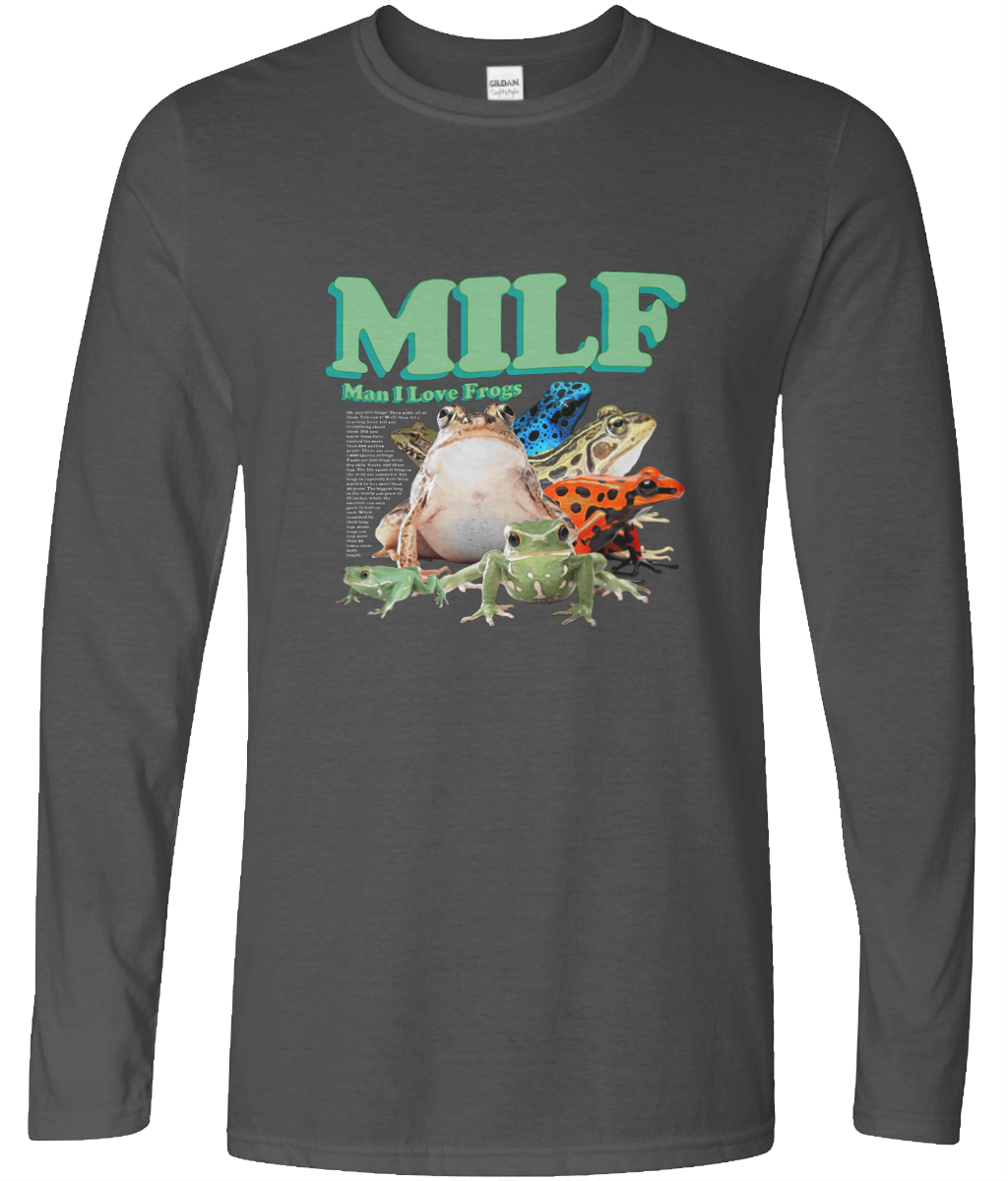 Man I Love Frogs Long Sleeve Graphic Tee
