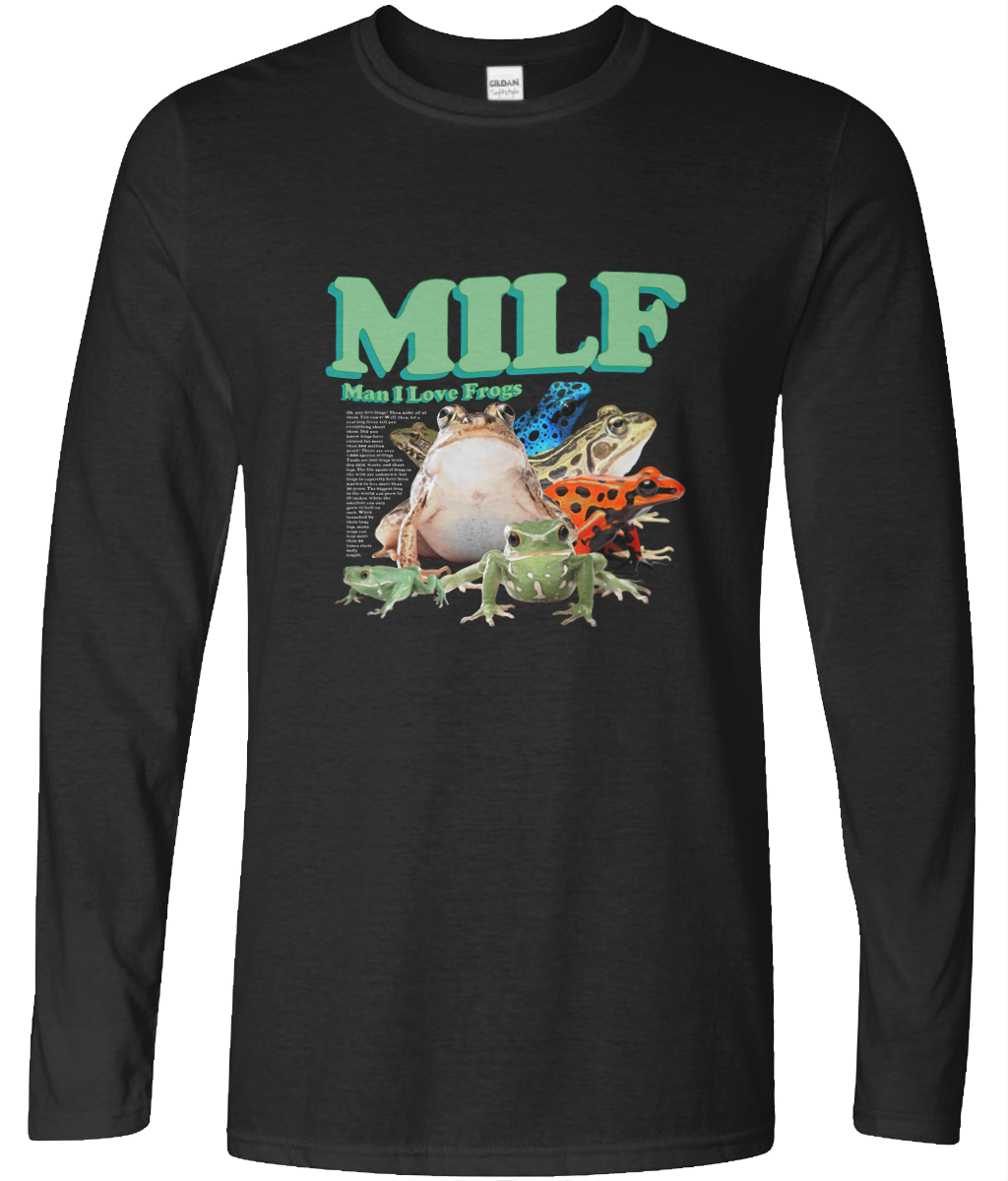 Man I Love Frogs Long Sleeve Graphic Tee
