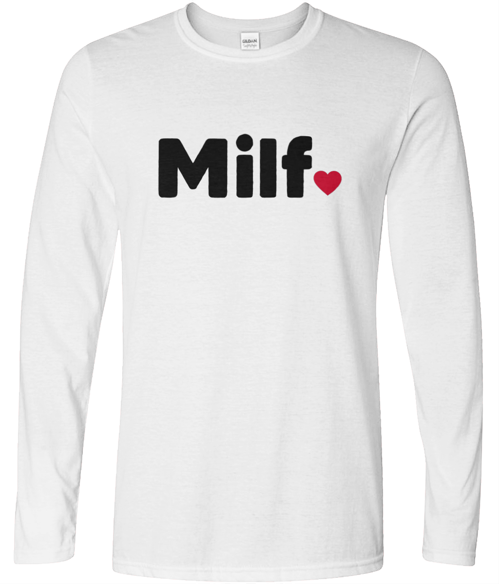 Milf Long Sleeve Text Tee
