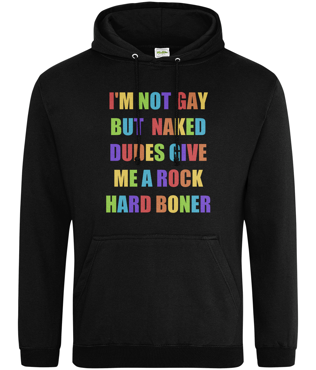Naked Dudes Text Hoodie