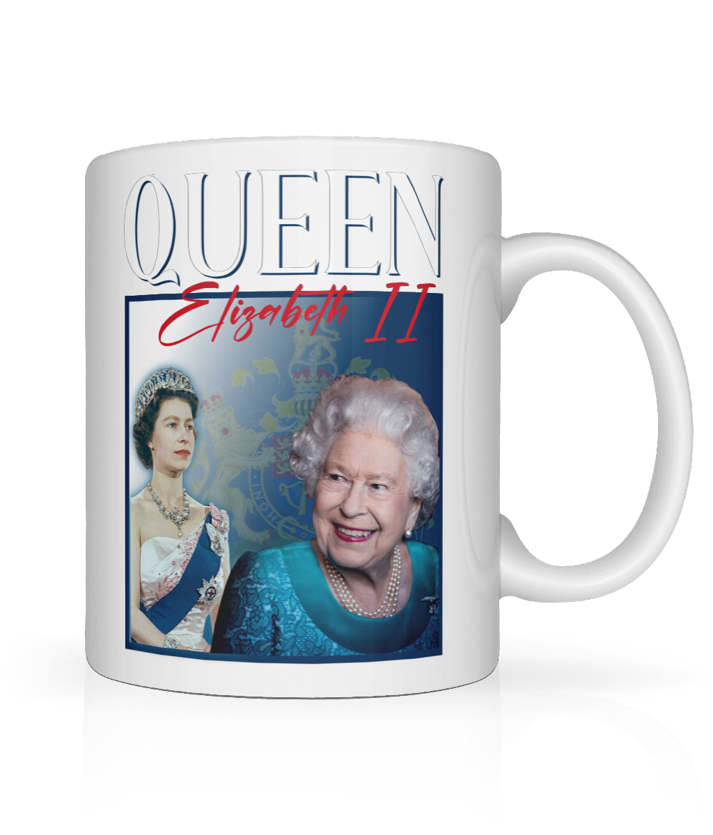 There is no Queen of England 90's Montage Mug
