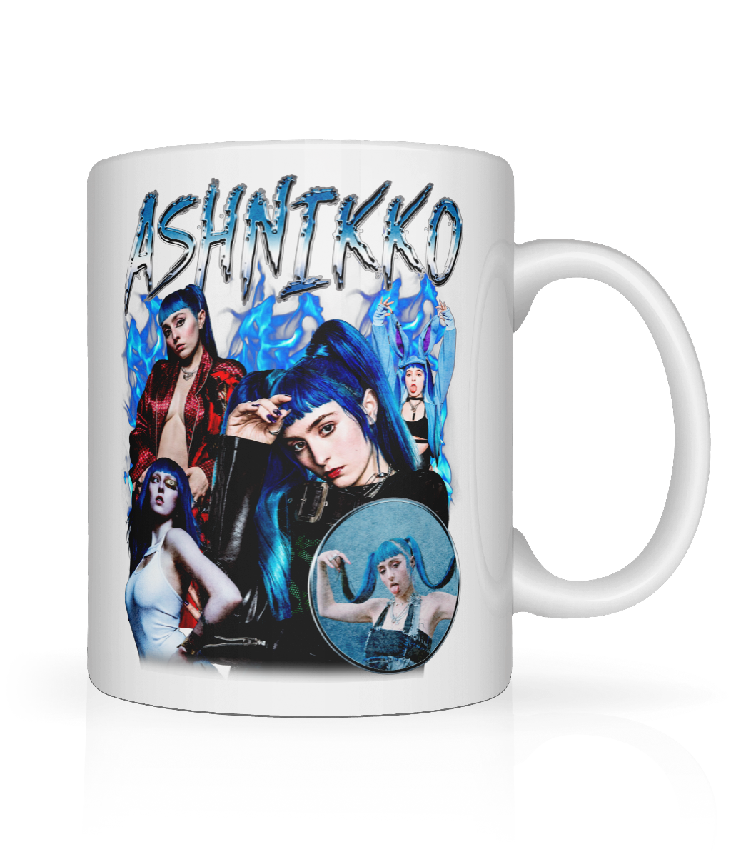 Blue Haired Rapper 90's Montage Mug