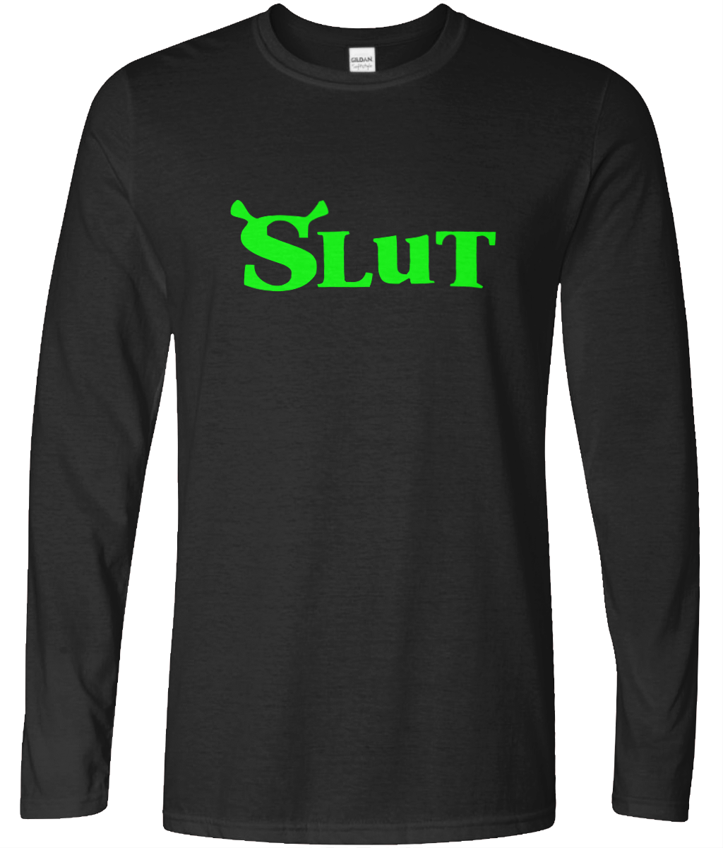 Slut Long Sleeve Text Tee