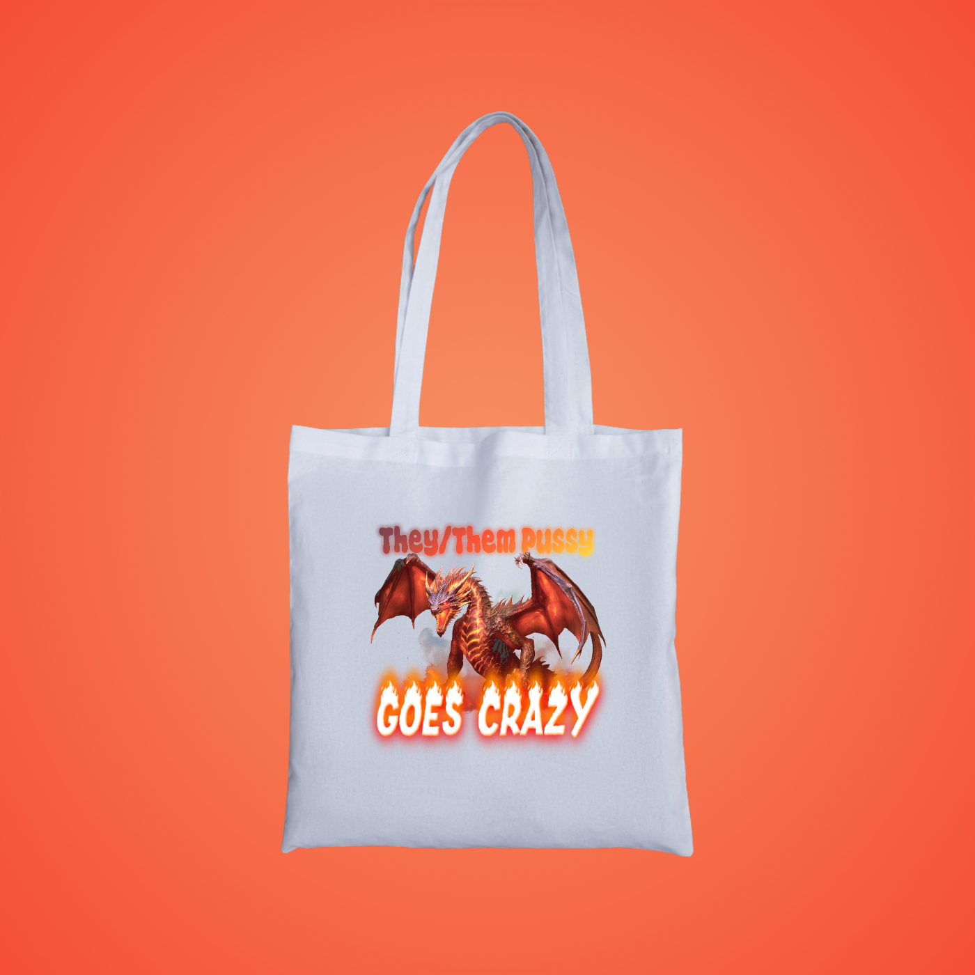 They/Them Pussy Graphic Tote Bag