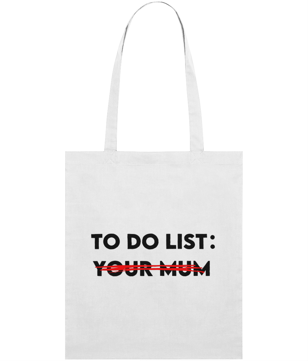 To Do List Text Tote Bag