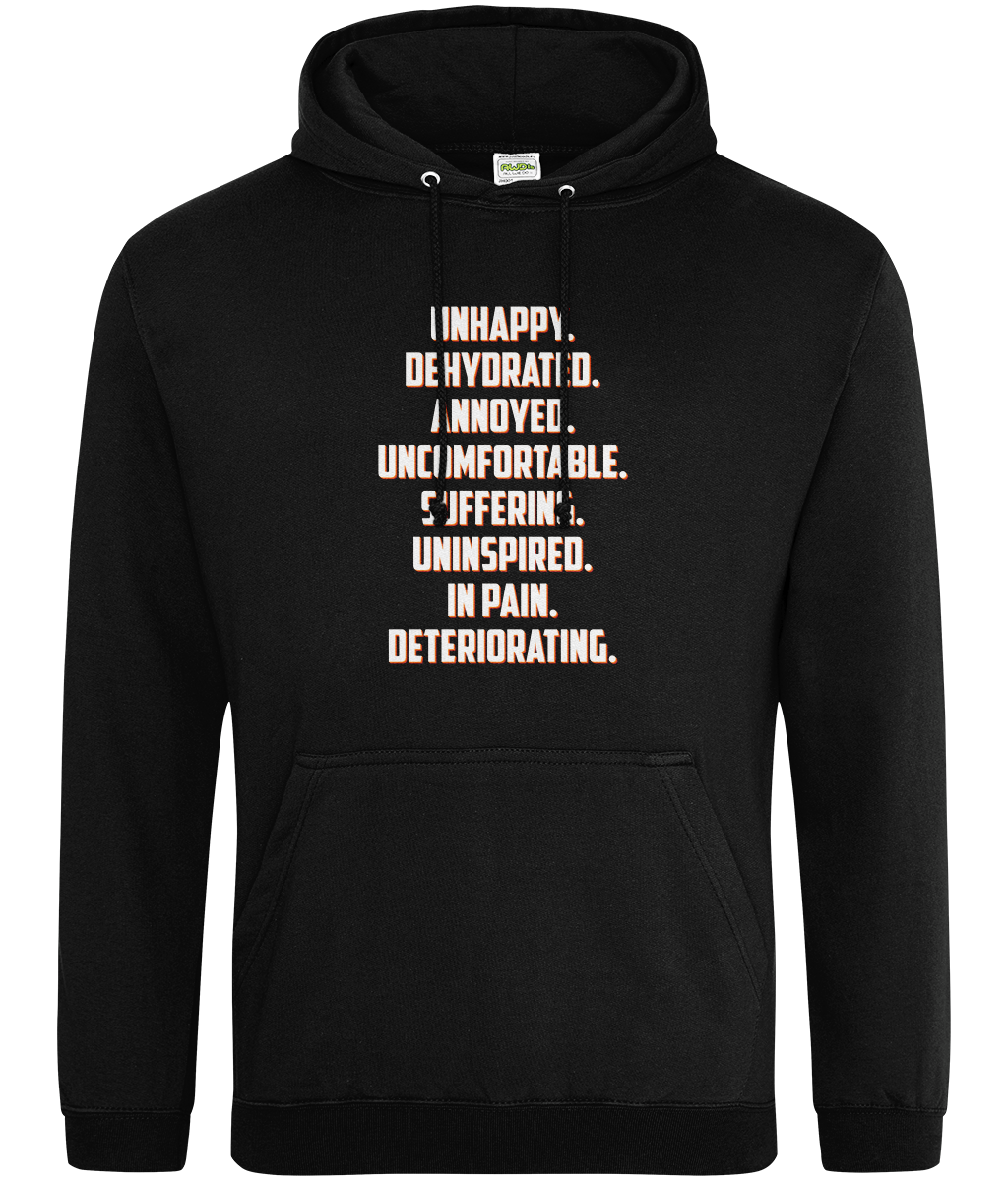 Unhappy Text Hoodie