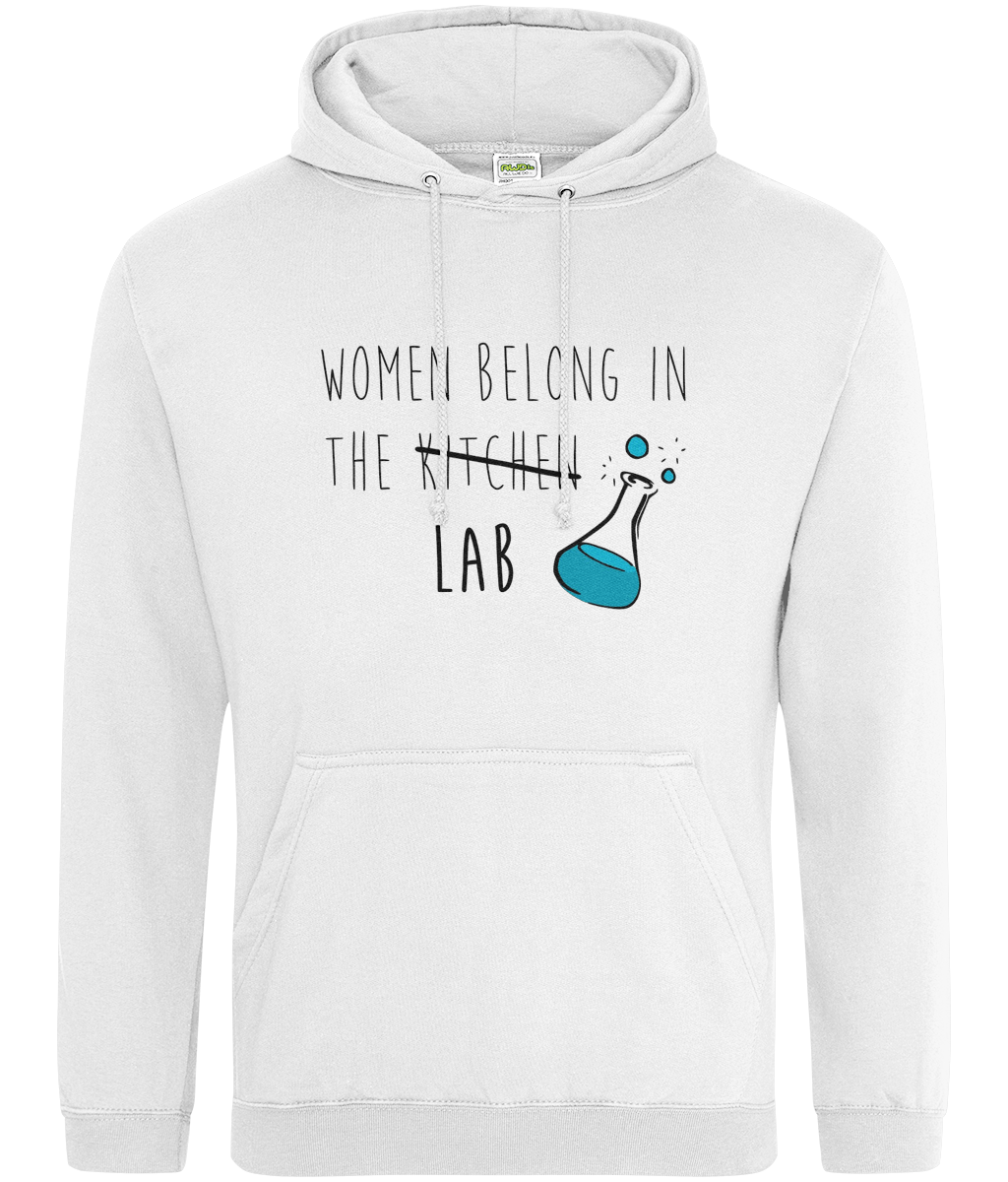 Women Belong In The Lab Text Hoodie