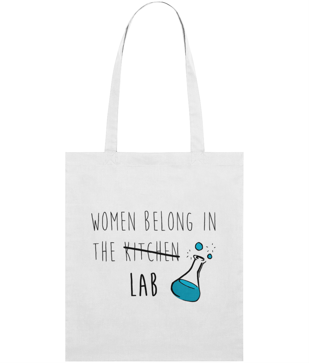 Women Belong in the Lab Graphic Tote Bag