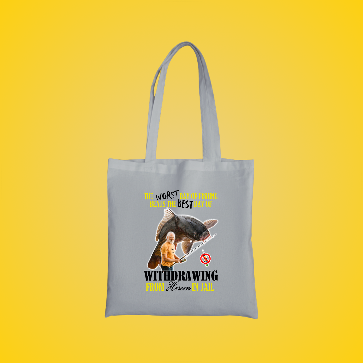 Worst Day of Fishing Graphic Tote Bag