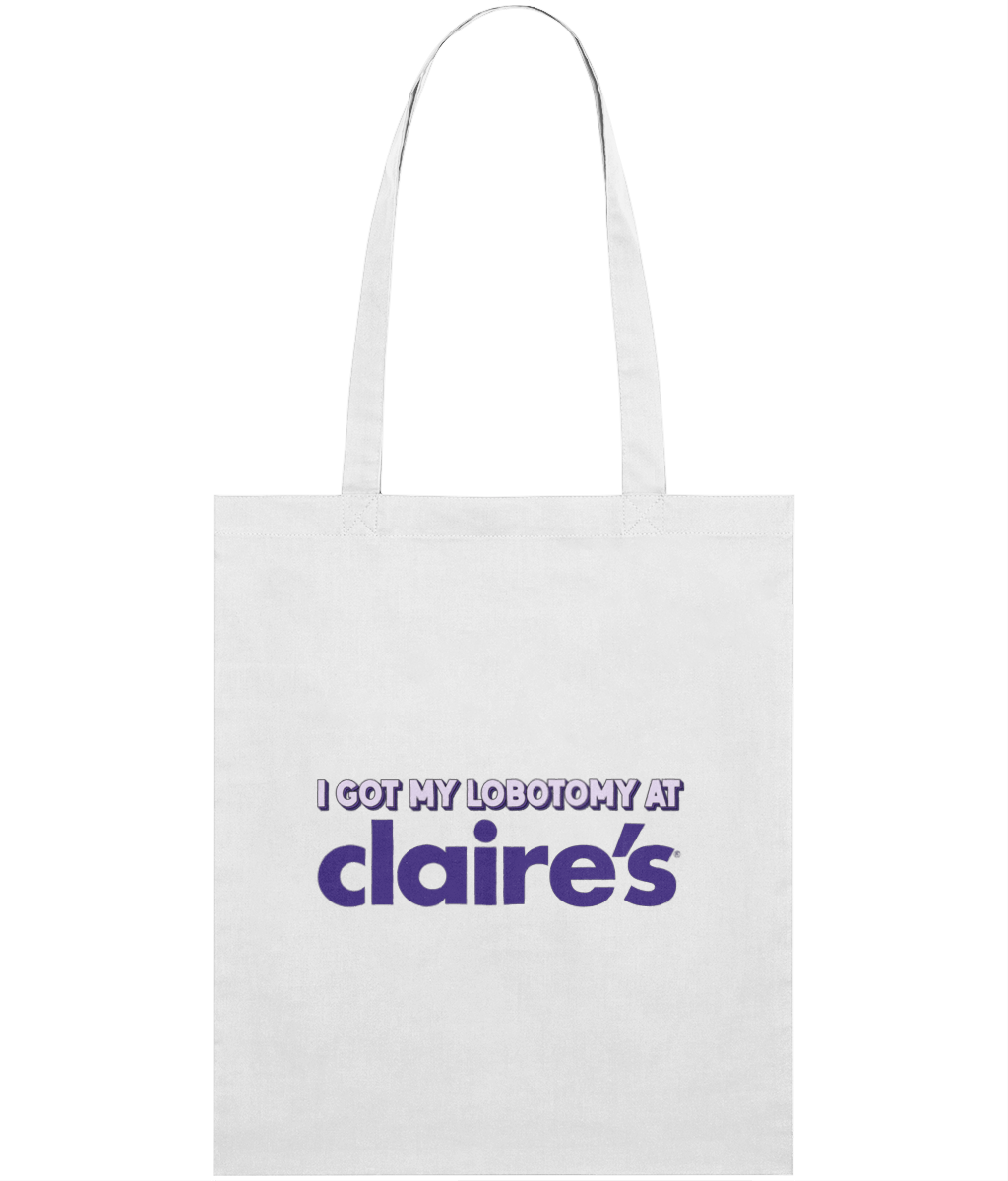 Claire's Lobotomy Text Tote Bag
