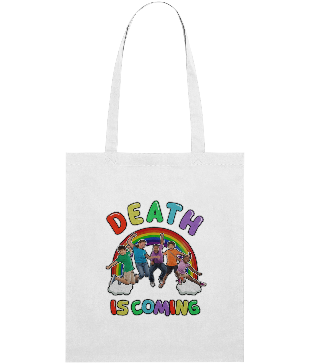 Death Is Coming Graphic Tote Bag