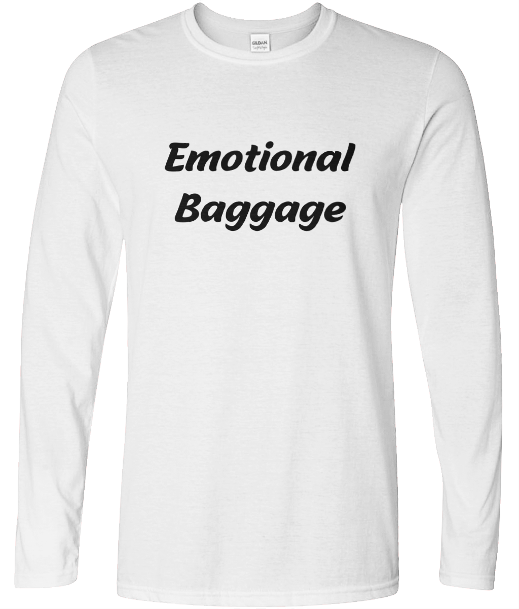 Emotional Baggage Long Sleeve Text Tee