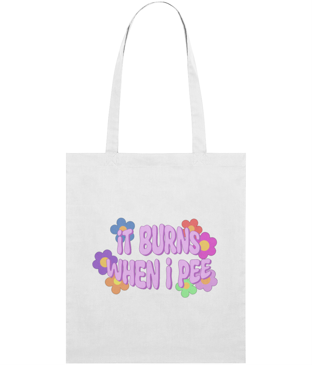 It Burns When I Pee Text Tote Bag