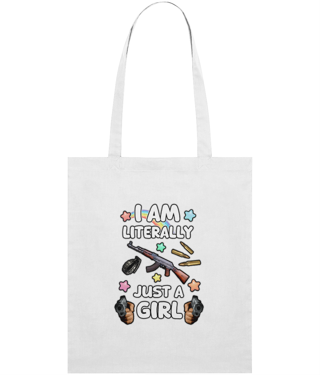 Literally Just A Girl Graphic Tote Bag