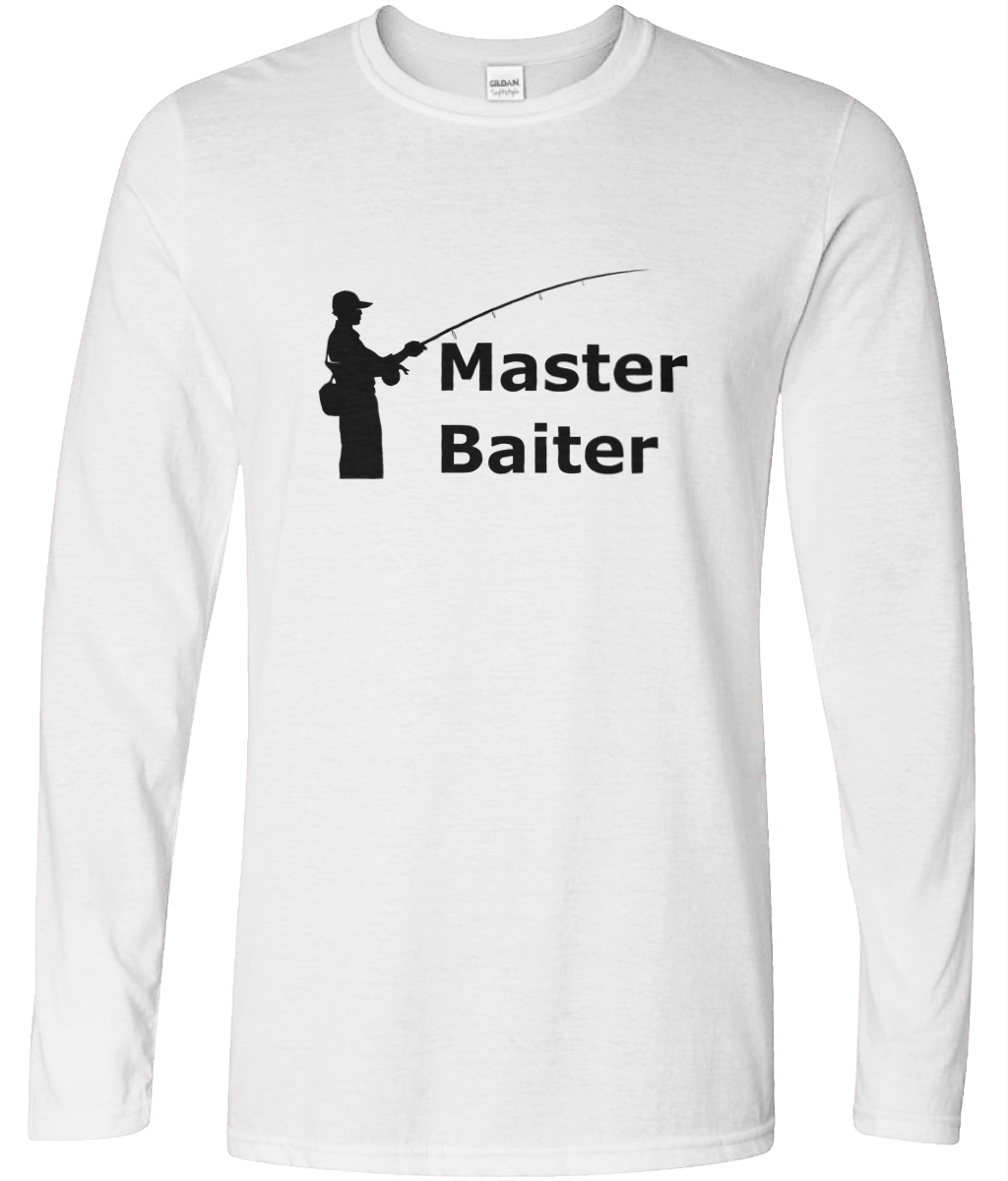 Master Baiter 🧍♂️ Long Sleeve Text Tee
