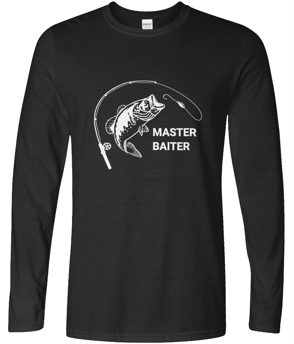 Master Baiter 🐟 Long Sleeve Text Tee