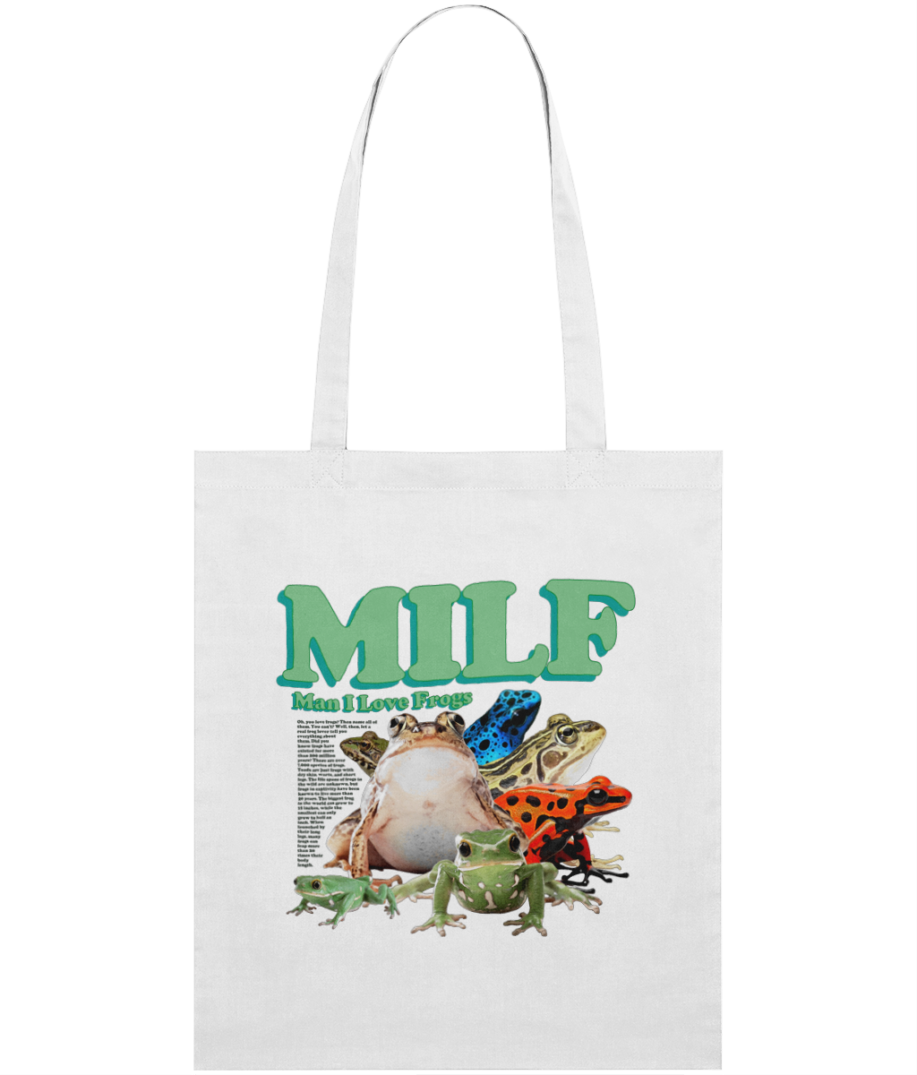 Man I Love Frogs Graphic Tote Bag