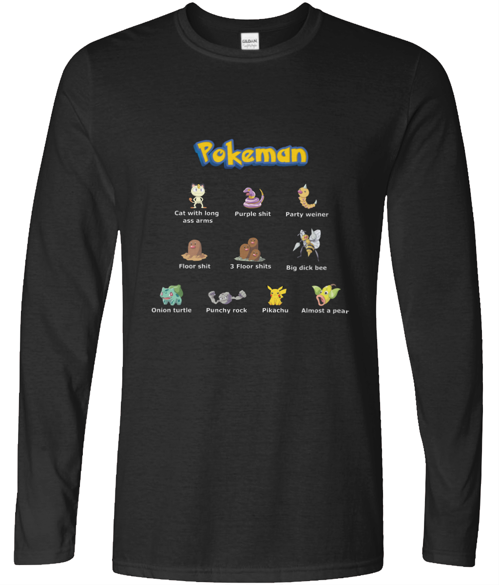 Pokeman Long Sleeve Graphic Tee