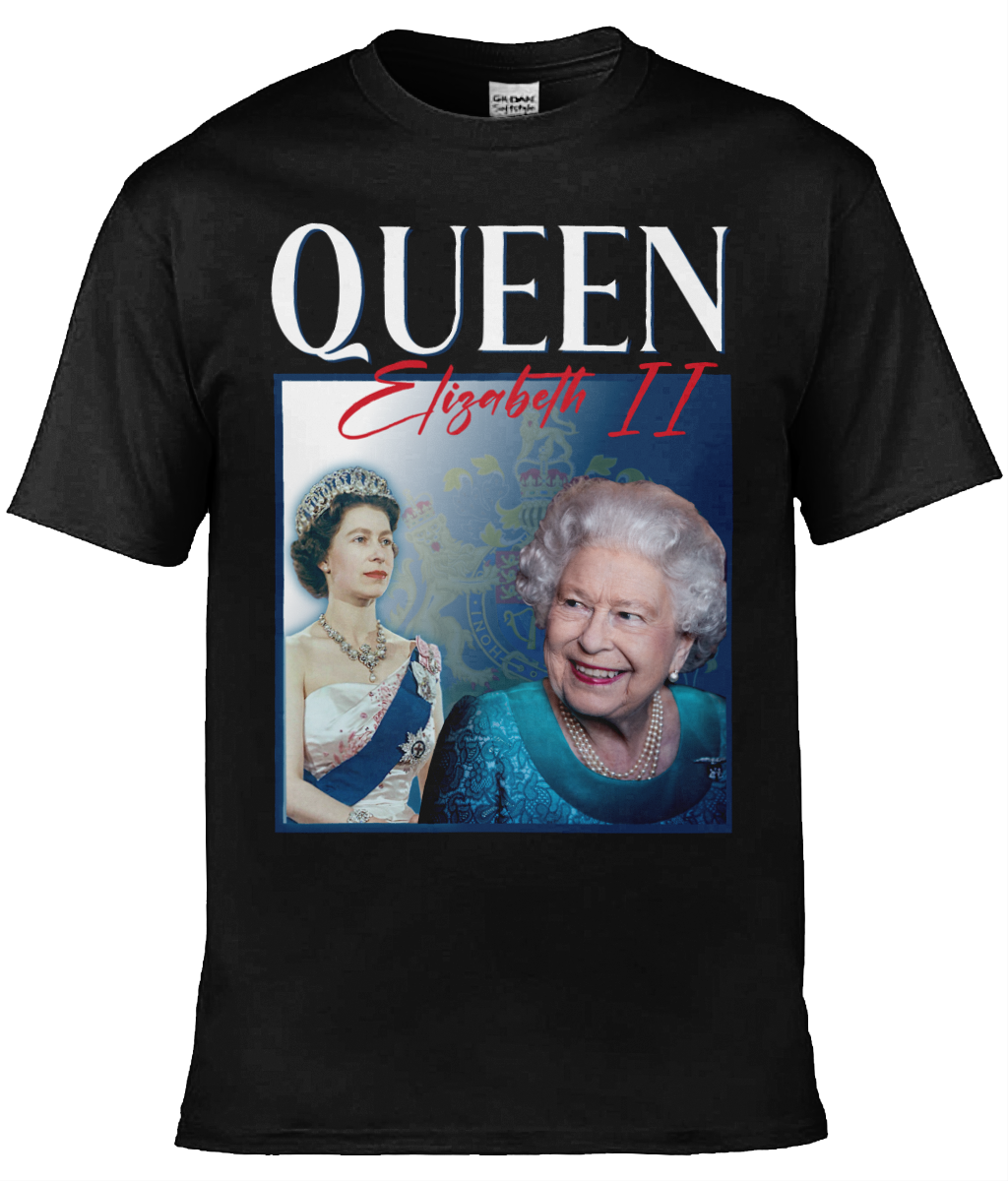 There is no Queen of England 90's Montage Tee
