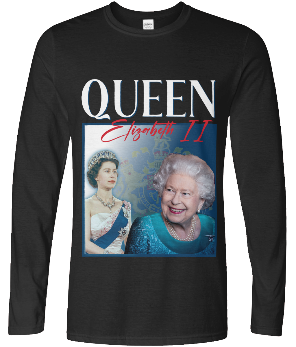 There is no Queen of England Long Sleeve 90's Montage Tee