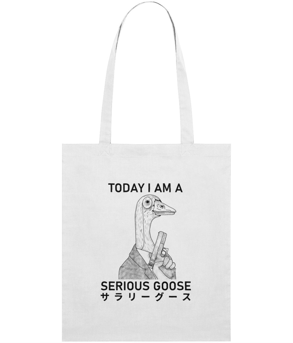 Serious Goose Graphic Tote Bag