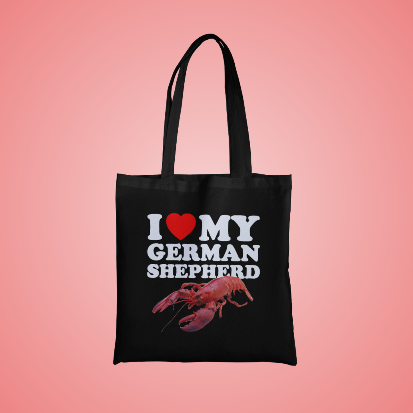 I Love My German Shepherd Graphic Tote Bag