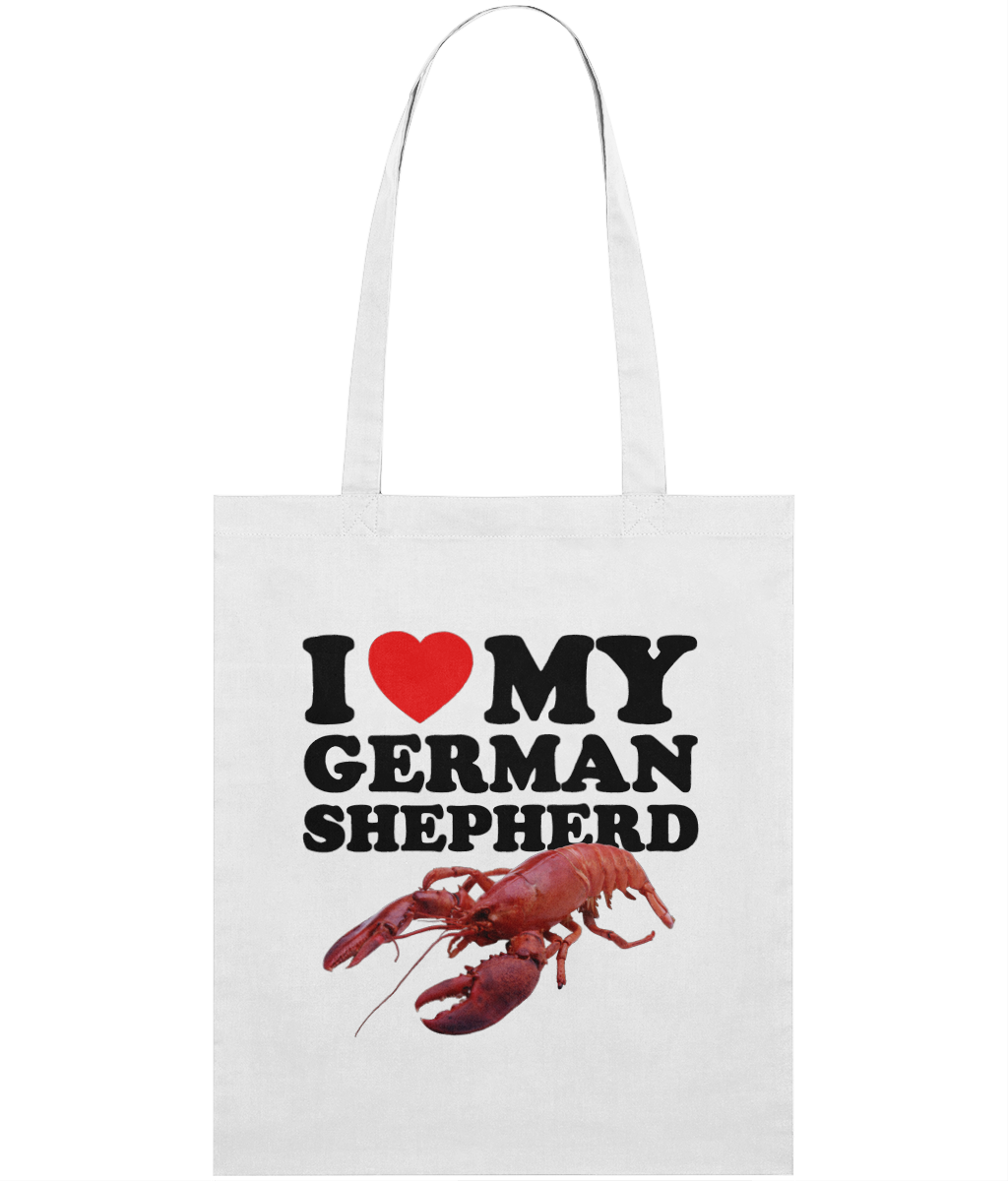 I Love My German Shepherd Graphic Tote Bag