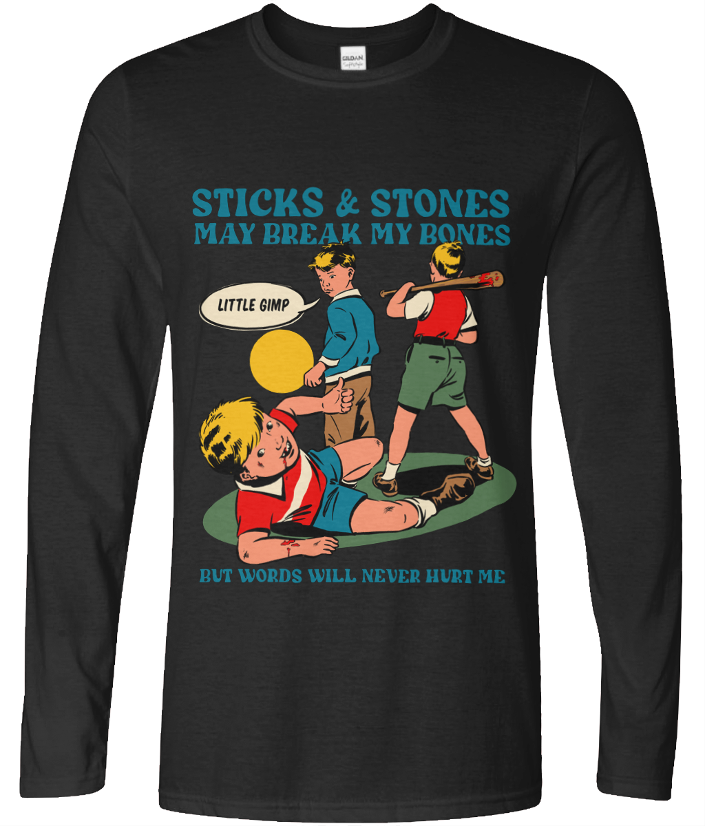 Sticks and Stones Long Sleeve Graphic Tee