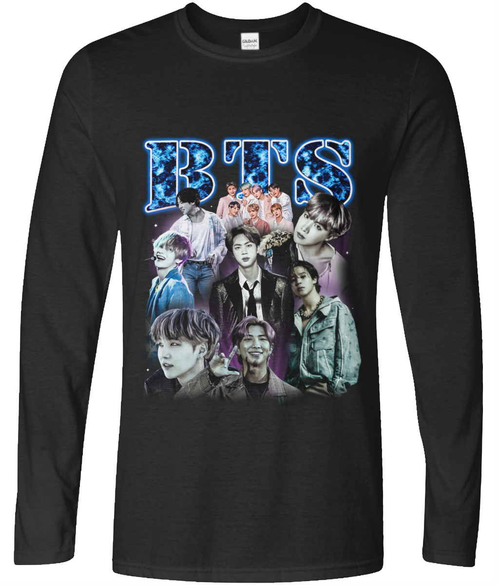 K-Pop Band 90's Montage Long Sleeve Tee