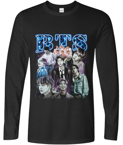 K-Pop Band 90's Montage Long Sleeve Tee