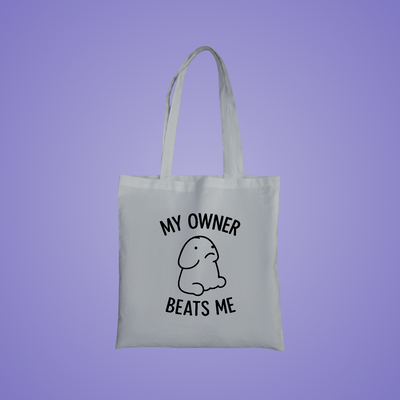 My Owner Beats Me Graphic Tote Bag