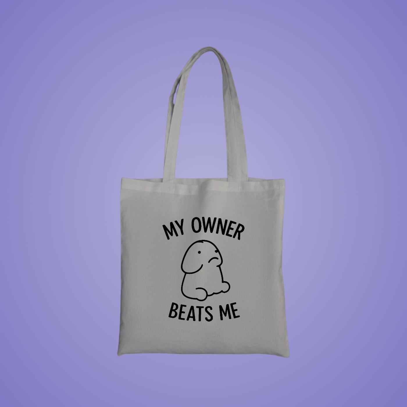 My Owner Beats Me Graphic Tote Bag