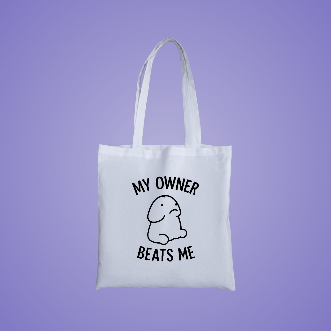 My Owner Beats Me Graphic Tote Bag